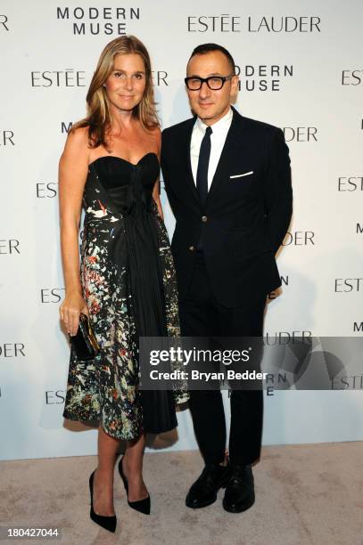 Aerin Lauder, Style and Image Director of Estee Lauder, and Founder and Creative Director of AERIN, and designer Gilles Mendel attend the Estee...