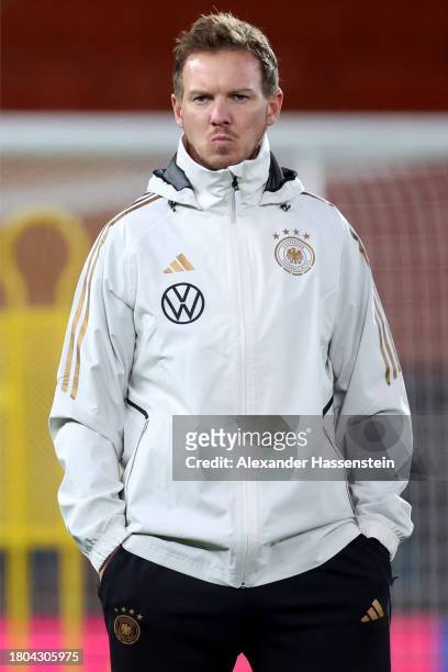 Julian Nagelsmann, head coach of Germany looks on during a DFB Training Session at Ernst Happel Stadion on November 20, 2023 in Vienna, Austria.