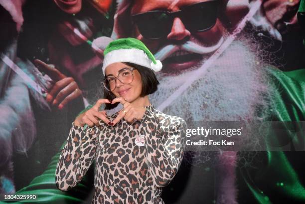 Agathe Auproux attends Le Secours Populaire Launches The "Green Santa Claus" 2023 Fundraising Tour on November 20, 2023 in Paris, France.