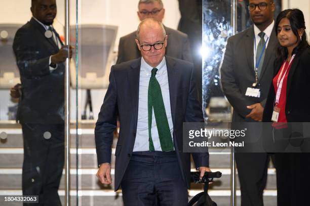 Former Chief Scientific Advisor Patrick Vallance leaves following his appearance at the Covid Inquiry on November 20, 2023 in London, England. The...