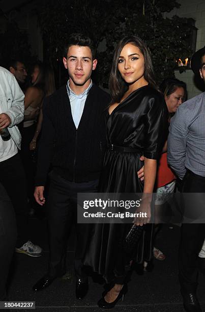 Nick Jonas and Miss Universe Olivia Culpo attend The Cut and New York Magazine's Fashion Week Party with Revlon and Ciroc at Gramercy Terrace at The...