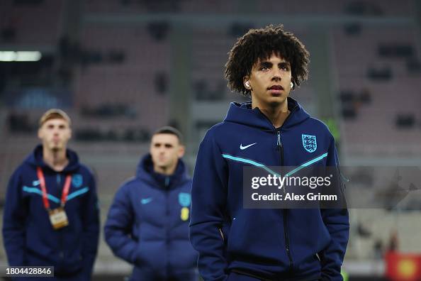England Rico Rico Lewis of England inspects the pitch prior to the UEFA EURO 2024 ...