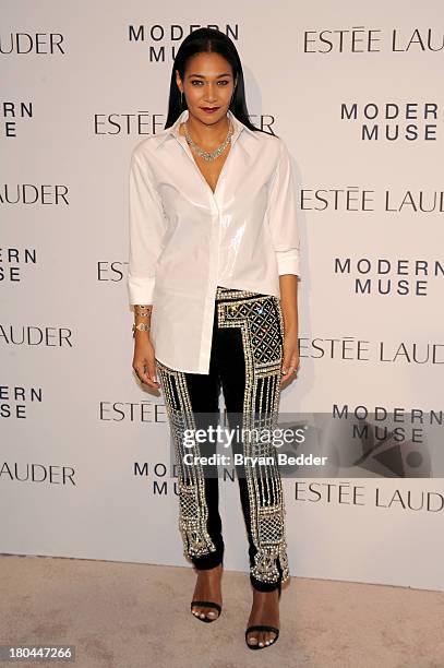 Jewelry Designer Monique Pean attends the Estee Lauder "Modern Muse" Fragrance Launch Party at the Guggenheim Museum on September 12, 2013 in New...