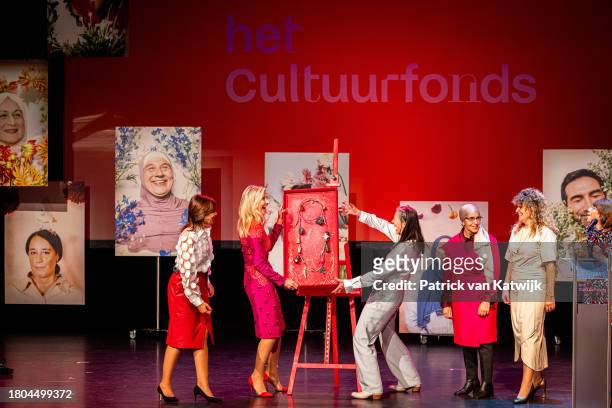 Queen Maxima of The Netherlands attends the Culture Foundation Award ceremony on November 20, 2023 in Rotterdam, Netherlands. Winner of this years...