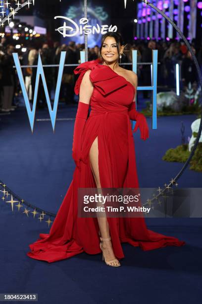 Jessica Wright attends the "Wish" UK Premiere at Odeon Luxe Leicester Square on November 20, 2023 in London, England.