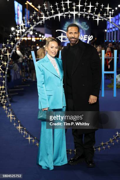 Kate Ferdinand and Rio Ferdinand attend the "Wish" UK Premiere at Odeon Luxe Leicester Square on November 20, 2023 in London, England.