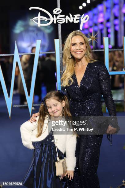 Heidi Range and kid attend the "Wish" UK Premiere at Odeon Luxe Leicester Square on November 20, 2023 in London, England.