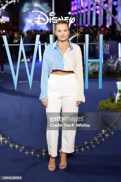Daisy Kelliher attends the "Wish" UK Premiere at Odeon Luxe Leicester Square on November 20, 2023 in London, England.