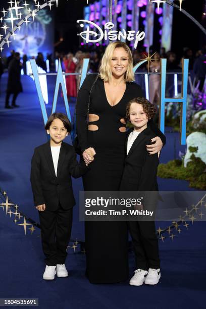 Kimberley Walsh and kids attend the "Wish" UK Premiere at Odeon Luxe Leicester Square on November 20, 2023 in London, England.