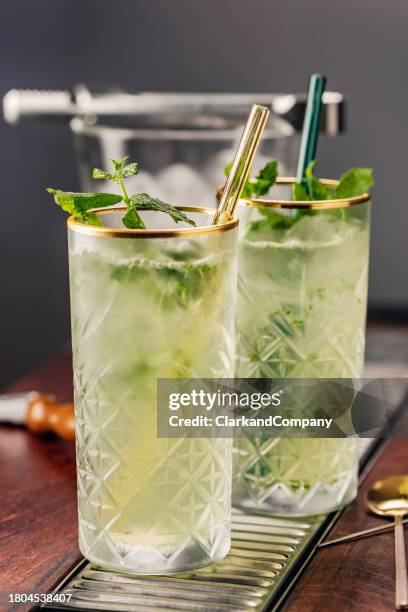 mojito mocktail - lime juice stock pictures, royalty-free photos & images
