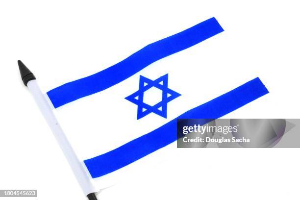 israeli national flag on a white background - israel finance stock pictures, royalty-free photos & images