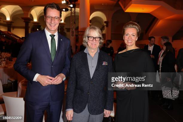 Helge Schneider smiles prior to he receives the Art Prize of The State Of North Rhine-Westphalia by Prime Minister of North Rhine-Westphalia Hendrik...