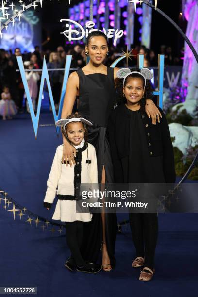 Rochelle Humes and her kids attend the "Wish" UK Premiere at Odeon Luxe Leicester Square on November 20, 2023 in London, England.