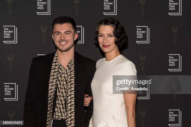 Youtuber Jack Edwards and Chief Executive of the Booker Prize Foundation, Gaby Wood , attend the Booker Prize 2023 winner ceremony at Old...