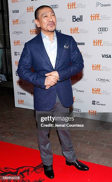 Director Hitoshi Matsumoto attends the premiere of "R100" at Ryerson Theatre on September 12, 2013 in Toronto, Canada.
