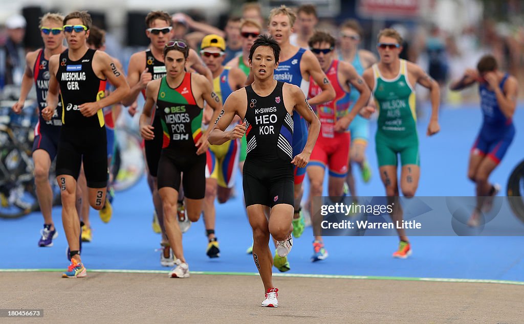 Min Ho Heo of South Korea in action during the U23 PruHealth ITU