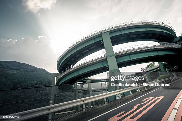 kawazu loop bridge - izu peninsula stock pictures, royalty-free photos & images