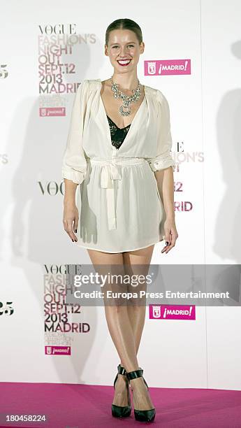 Manuela Velles attends Vogue Fashion Night Out Madrid 2013 on September 12, 2013 in Madrid, Spain.