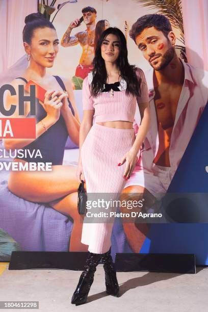 Giulia Salemi attends the "Ex On The Beach" Italia Cocktail and Viewing Party at LAMPO Milano on November 20, 2023 in Milan, Italy.
