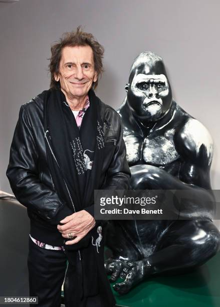 Ronnie Wood attends The Tusk Gorilla Trail Auction 2023 at Unit X on November 20, 2023 in London, England.