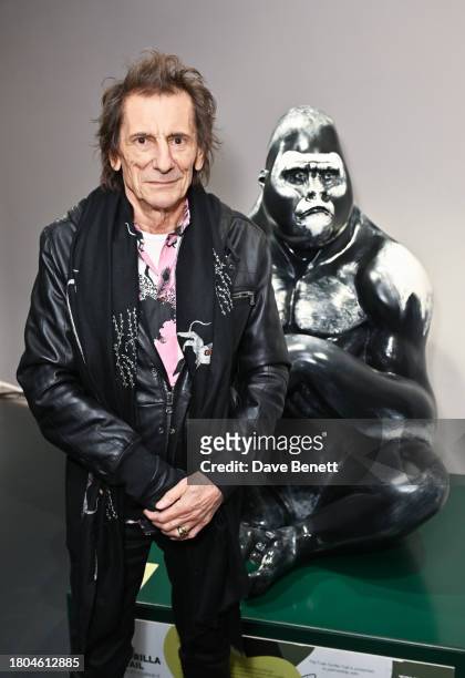 Ronnie Wood attends The Tusk Gorilla Trail Auction 2023 at Unit X on November 20, 2023 in London, England.