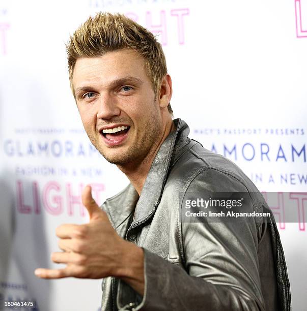 Singer Nick Carter of Backstreet Boys attends Glamorama presented by Macy's Passport at Orpheum Theatre on September 12, 2013 in Los Angeles,...