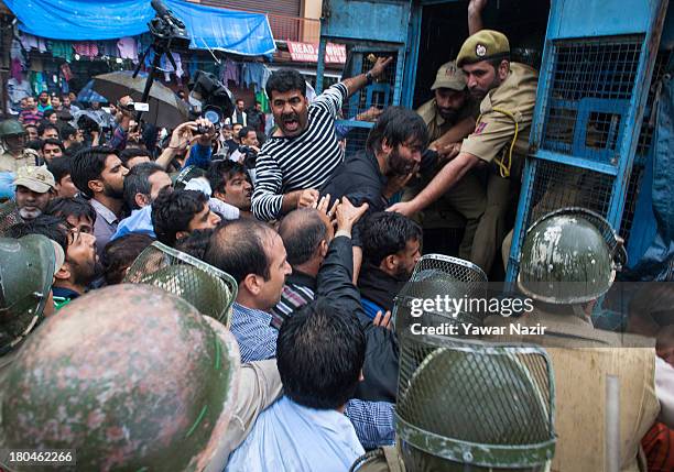 Indian police detain Yasin Malik leader of Jammu and Kashmir Liberation Front a separatist party fighting politically against India and Pakistan for...