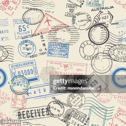 Seamless vector sellos sellos de papel tapiz Seamless vector sellos sellos de papel tapiz