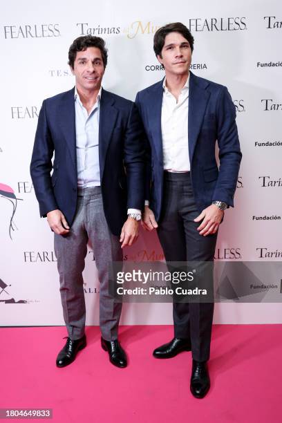 Jacobo Castellano and Pablo Castellano attends the "Fearless Flamenco Y Diseño" Awards 2023 at Corral de la Morería on November 20, 2023 in Madrid,...