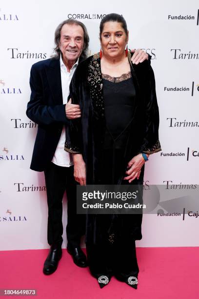 Pepe Habichuela and Amparo Niño attend the "Fearless Flamenco Y Diseño" Awards 2023 at Corral de la Morería on November 20, 2023 in Madrid, Spain.