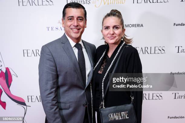 Héctor Ruiz and Sandra García-Sanjuán attends the "Fearless Flamenco Y Diseño" Awards 2023 at Corral de la Morería on November 20, 2023 in Madrid,...