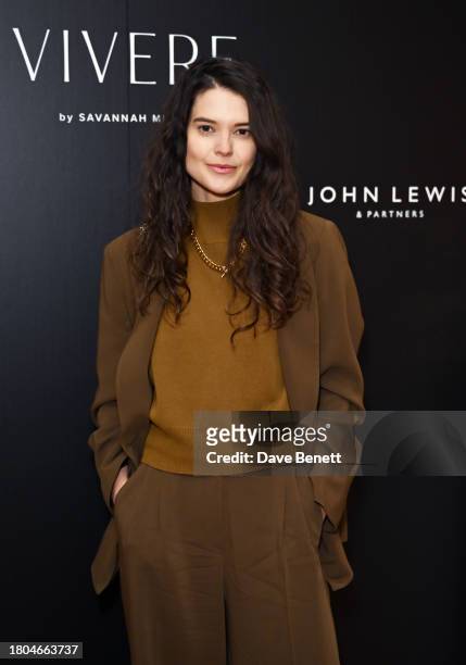 Sarah Ann Macklin attends the London launch of Vivere by Savannah Miller at Luci on November 20, 2023 in London, England.