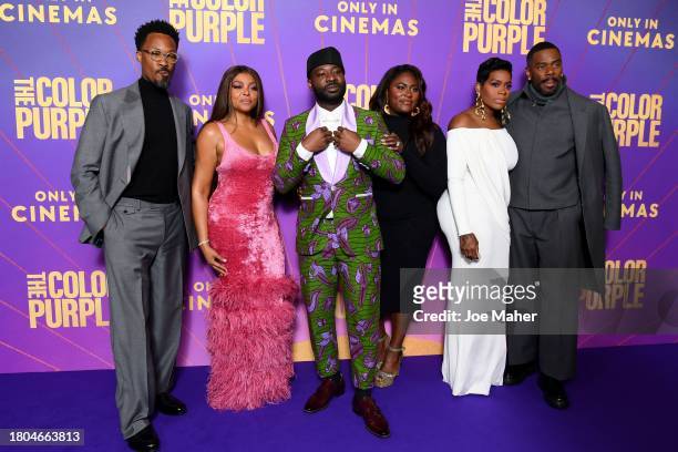 Corey Hawkins, Taraji P. Henson, Blitz Bazawule, Danielle Brooks, Fantasia Barrino and Colman Domingo attend "The Color Purple" Special Screening at...