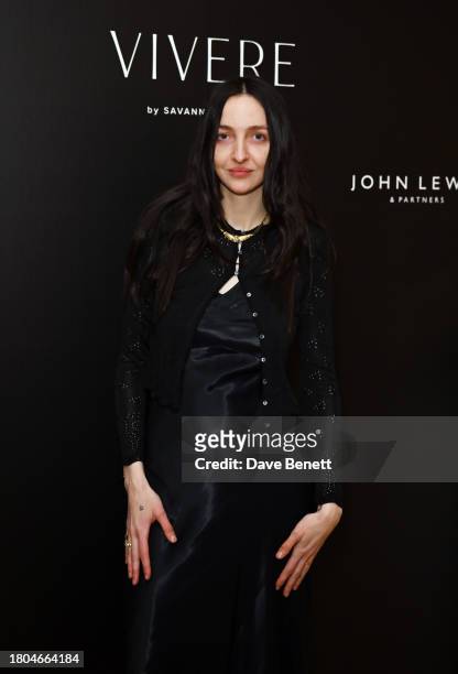 Tish Weinstock attends the London launch of Vivere by Savannah Miller at Luci on November 20, 2023 in London, England.