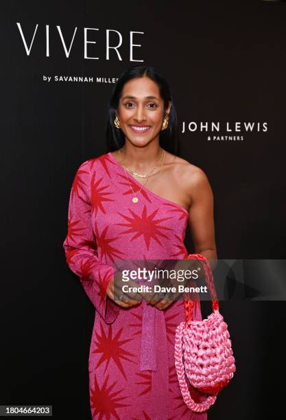 Zeena Shah attends the London launch of Vivere by Savannah Miller at Luci on November 20, 2023 in London, England.