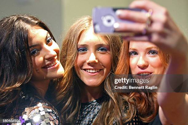 General view of models backstage during Just Dance with Boy Meets Girl at Fashion Pavilion in Chelsea on September 12, 2013 in New York City.