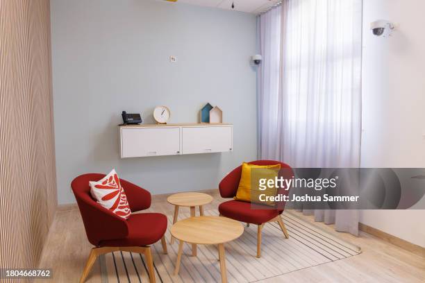 Counselling room is seen at the first "Childhood House" on November 20, 2023 in Hessen, Germany.