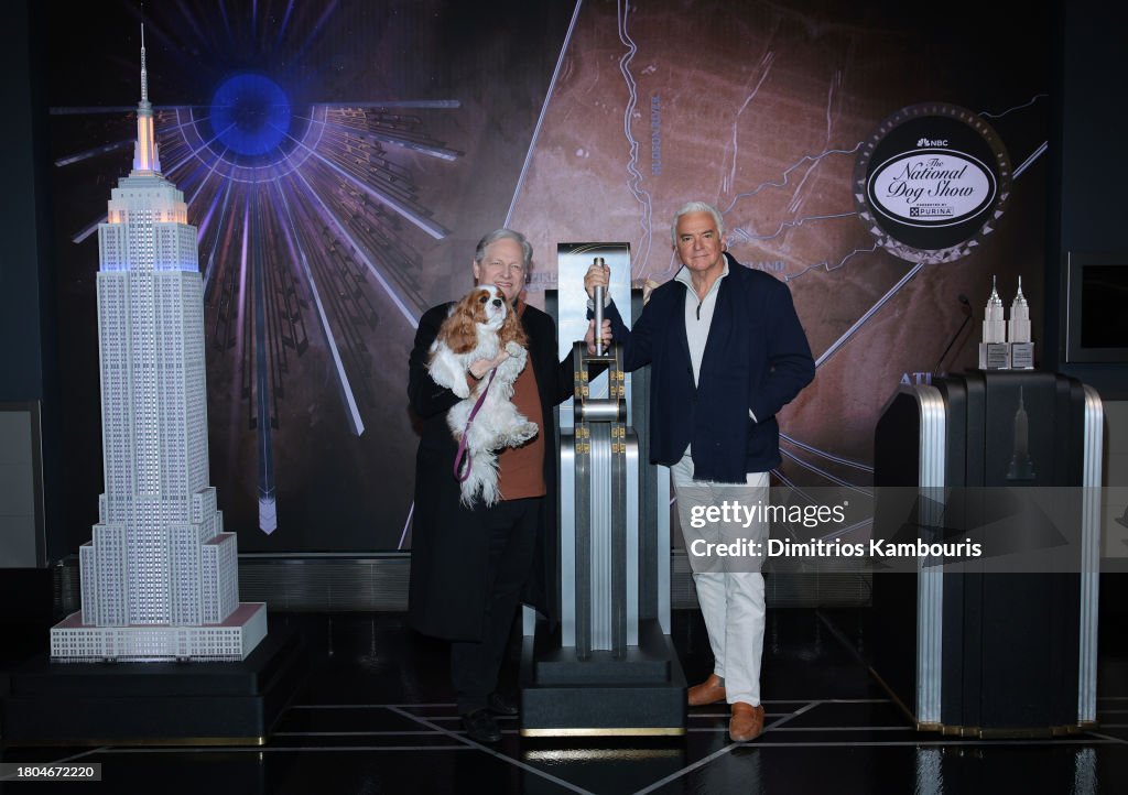 John O'Hurley and David Frei Light the Empire State Building in Honor of the National Dog Show