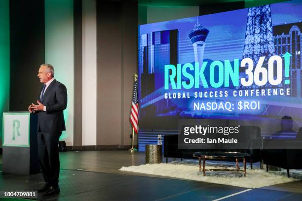 Independent presidential candidate Robert F. Kennedy Jr. Speaks at RiskOn360! GlobalSuccess Conference at Ahern Hotel and Convention Center on...