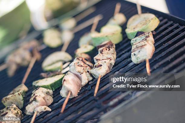 kebab on the grill - sursly stock-fotos und bilder