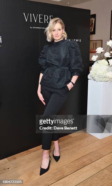Savannah Miller attends the London launch of Vivere by Savannah Miller at Luci on November 20, 2023 in London, England.