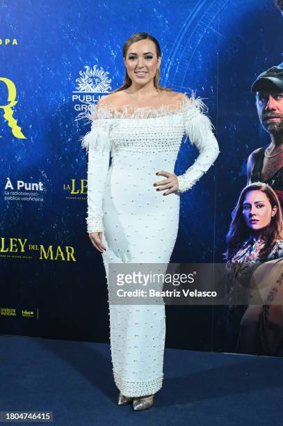 Marta Riesco attends the Madrid premiere of "La Ley Del Mar" at Cines Callao on November 20, 2023 in Madrid, Spain.