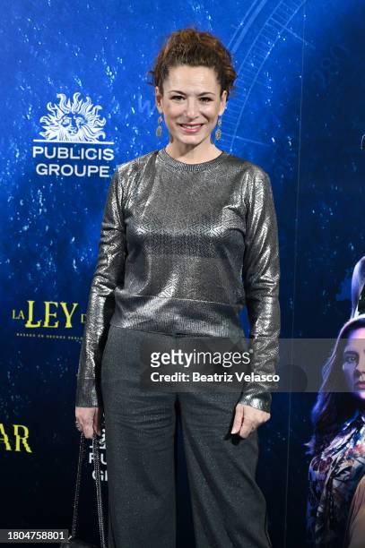Eva Almaya attends the Madrid premiere of "La Ley Del Mar" at Cines Callao on November 20, 2023 in Madrid, Spain.