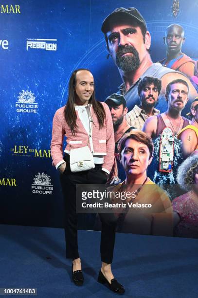 Alex Gibaja attends the Madrid premiere of "La Ley Del Mar" at Cines Callao on November 20, 2023 in Madrid, Spain.