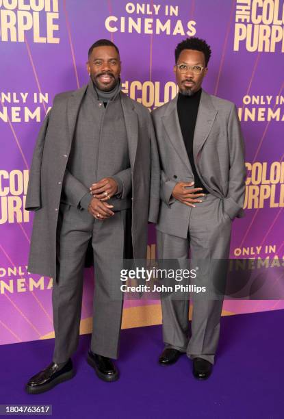 Colman Domingo and Corey Hawkins attend "The Color Purple" Special Screening at Vue West End on November 20, 2023 in London, England.