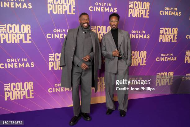 Colman Domingo and Corey Hawkins attend "The Color Purple" Special Screening at Vue West End on November 20, 2023 in London, England.