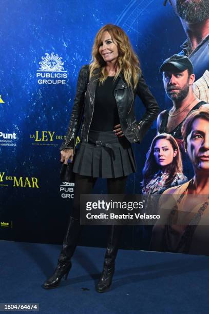 Lara Dibildos attends the Madrid premiere of "La Ley Del Mar" at Cines Callao on November 20, 2023 in Madrid, Spain.