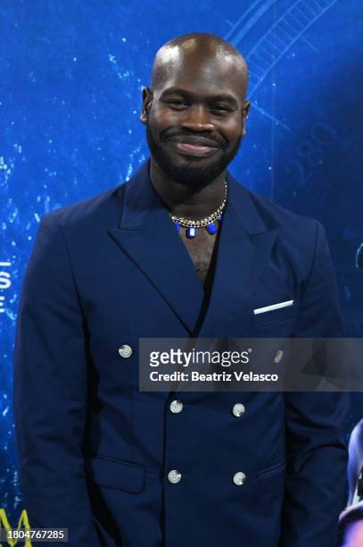 Lamin Thior attends the Madrid premiere of "La Ley Del Mar" at Cines Callao on November 20, 2023 in Madrid, Spain.