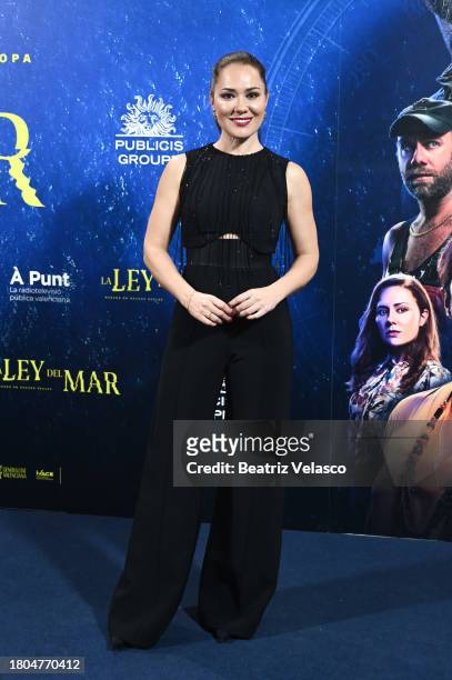 Eva Marciel attends the Madrid premiere of "La Ley Del Mar" at Cines Callao on November 20, 2023 in Madrid, Spain.