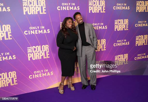 Danielle Brooks and Corey Hawkins attend "The Color Purple" Special Screening at Vue West End on November 20, 2023 in London, England.